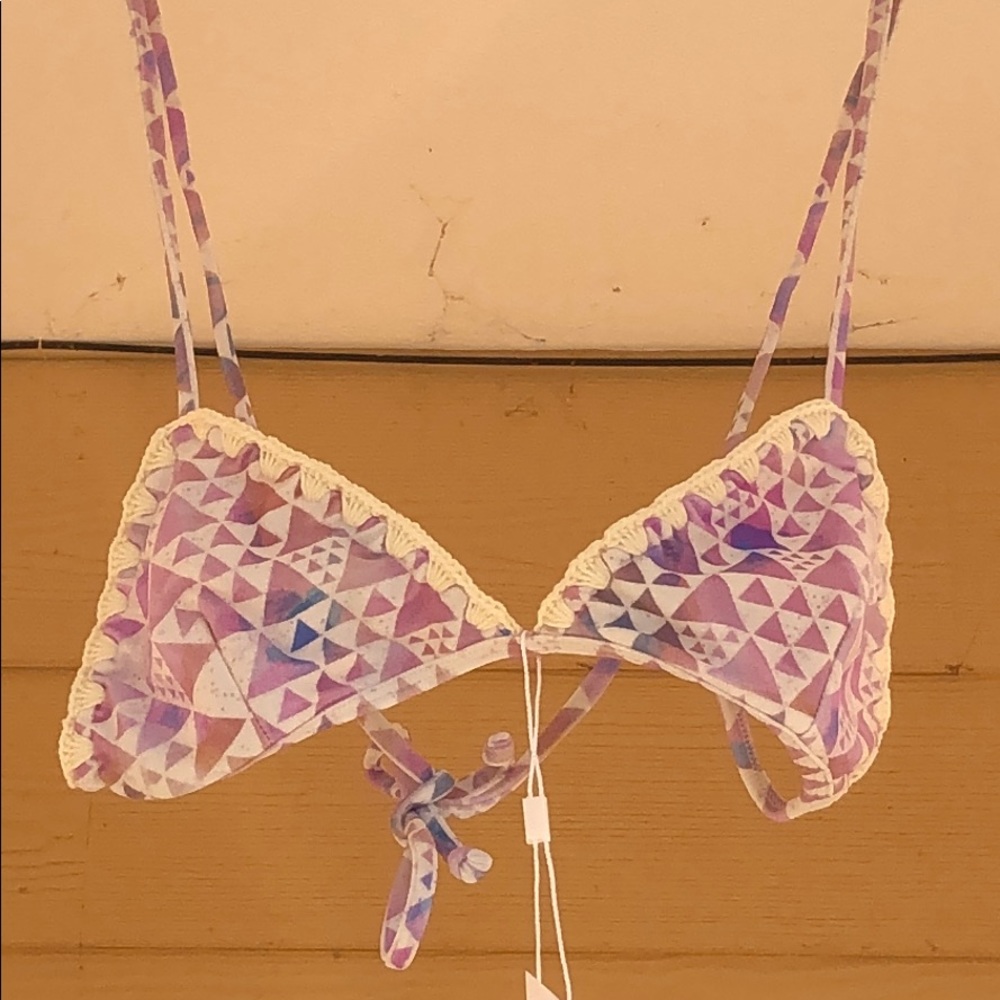 Posh Pua Hoku Bikini Top Watercolor, size Medium